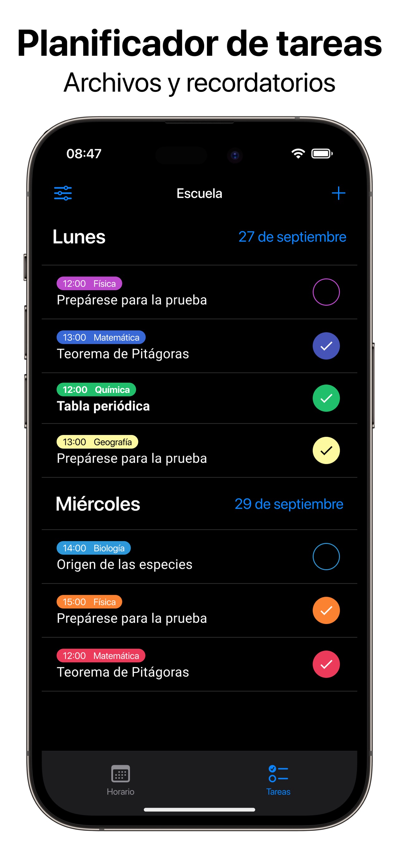 Captura de pantalla de Agenda Personal y Horario: La Revolución de la Gestión Académica Digital