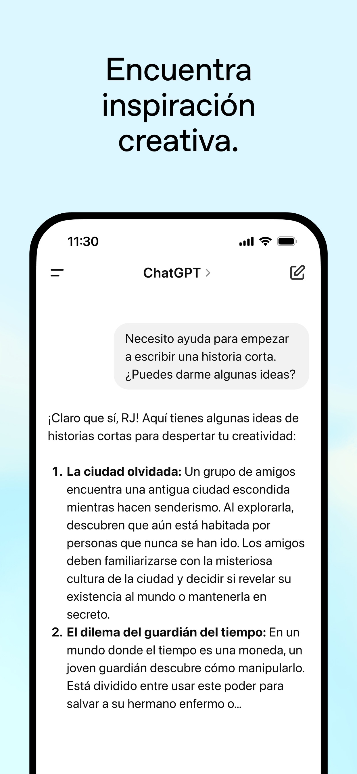 Captura de pantalla de ChatGPT: La Revolución de la Inteligencia Artificial Conversacional en iOS