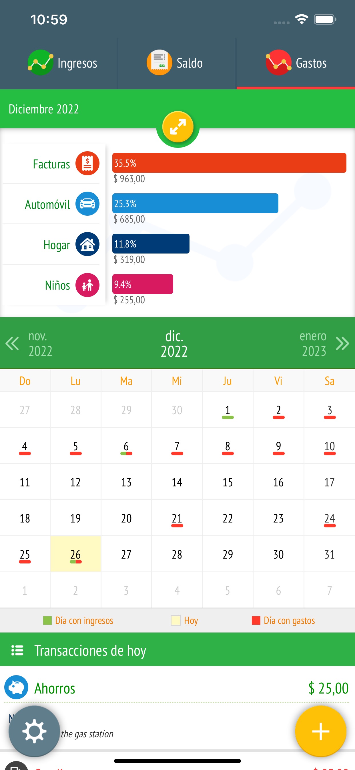 Captura de pantalla de Control de gastos y dinero: Análisis Completo de la App