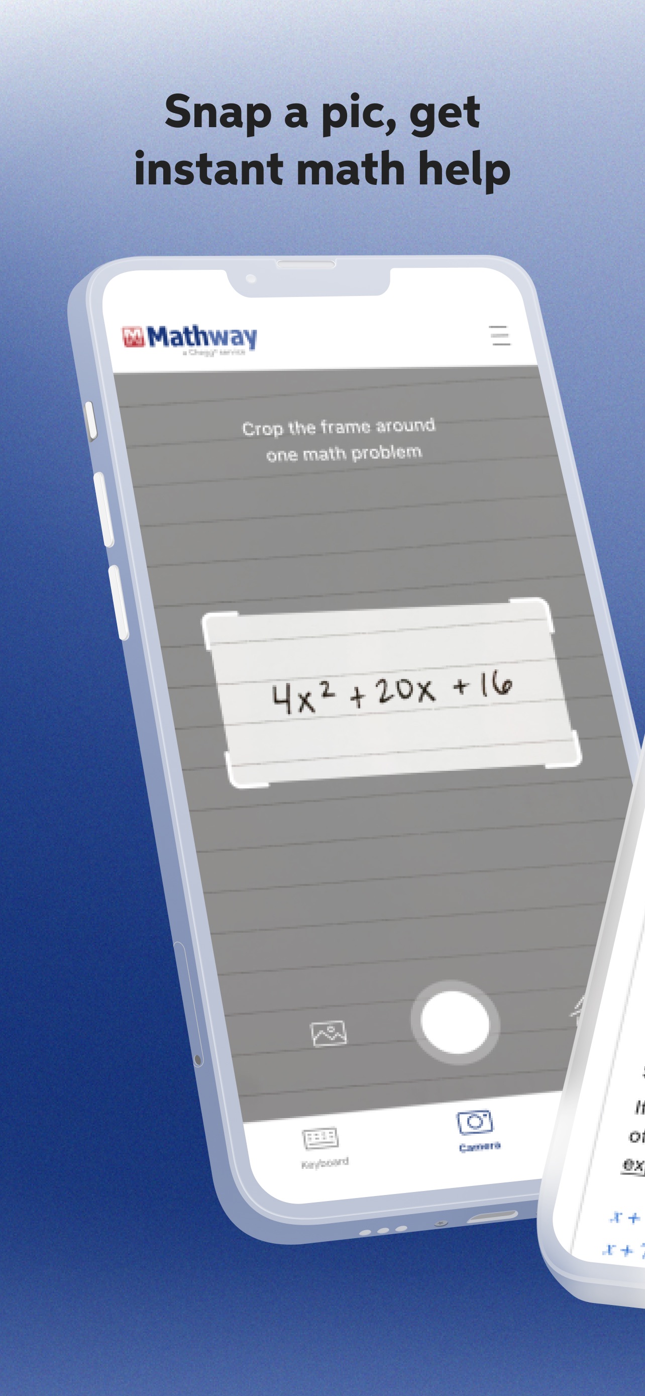 Captura de pantalla de Mathway - Solución matemática: Análisis Completo de la App