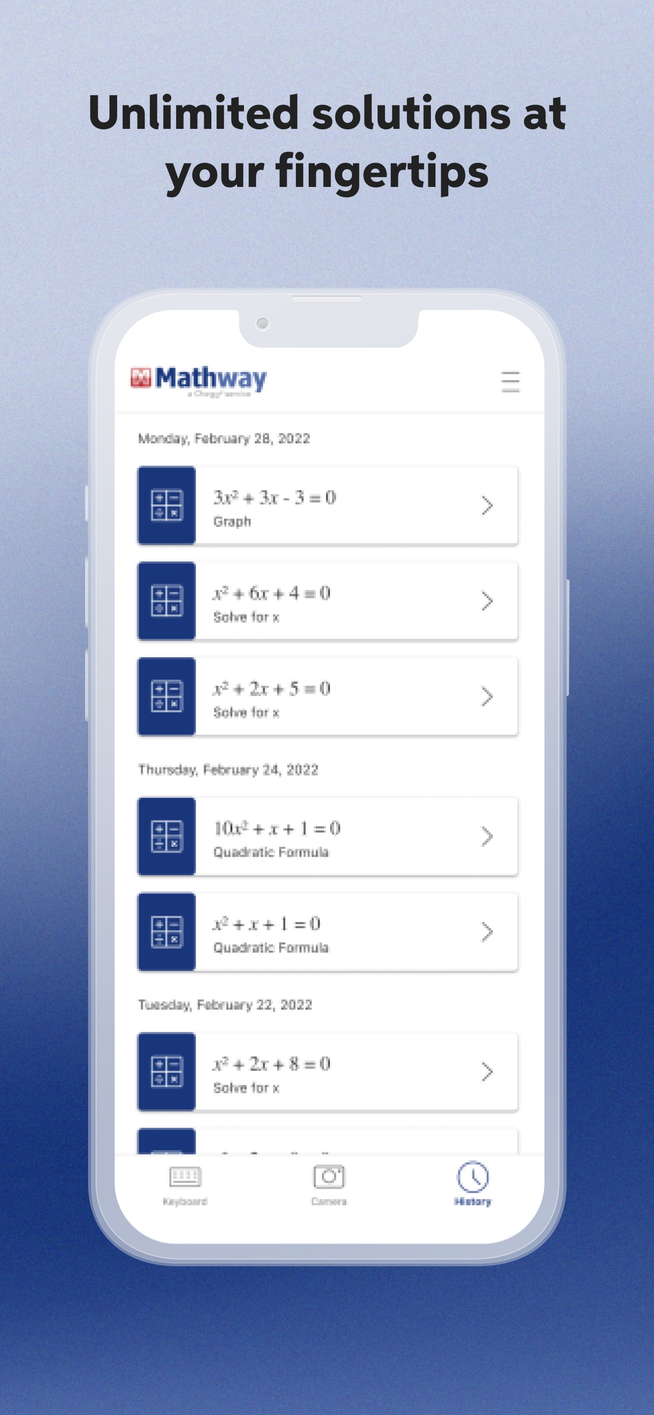 Captura de pantalla de Mathway - Solución matemática: Análisis Completo de la App
