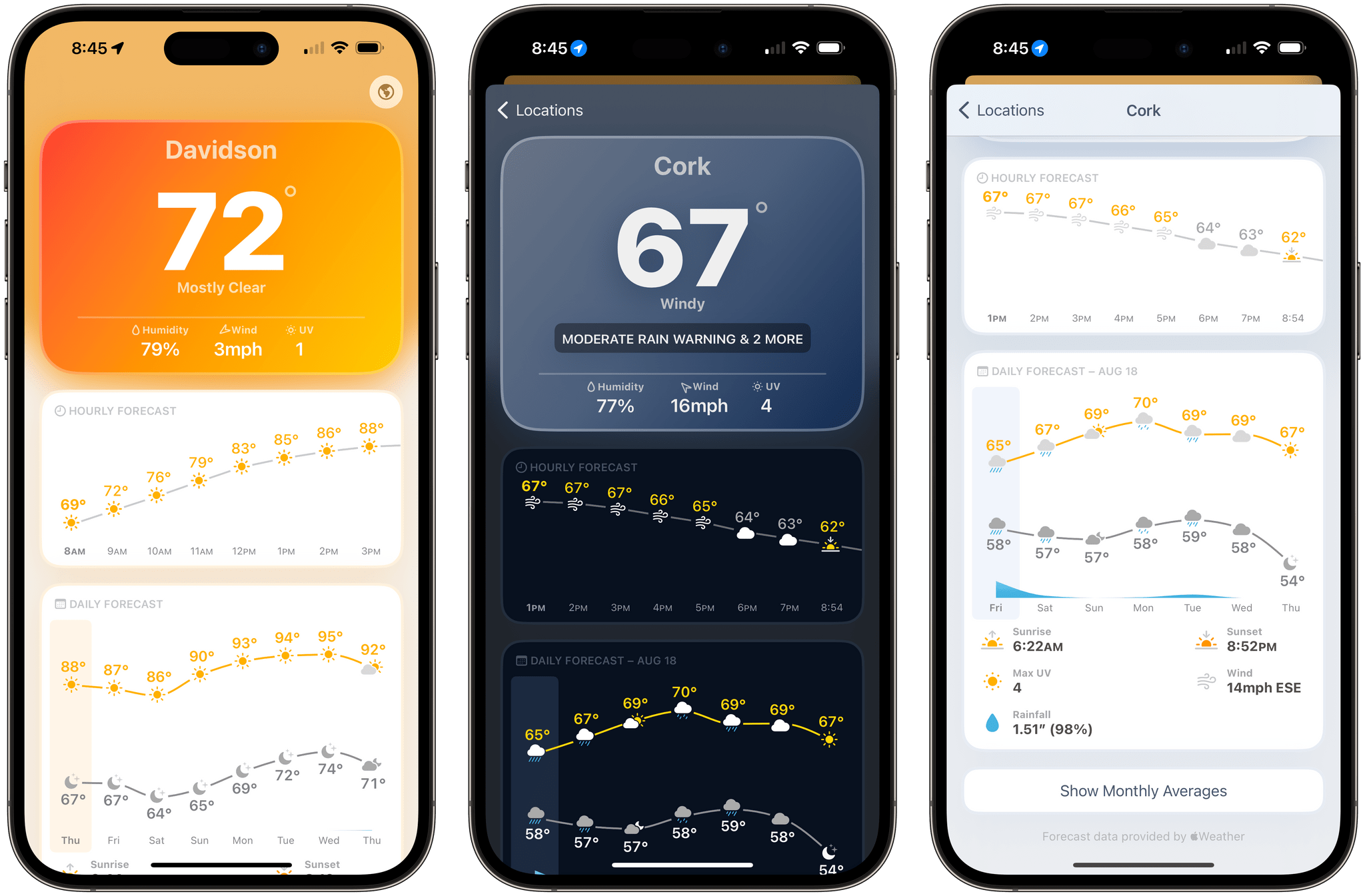 Captura de pantalla de Mercury Weather: La Revolución del Pronóstico del Tiempo en iOS