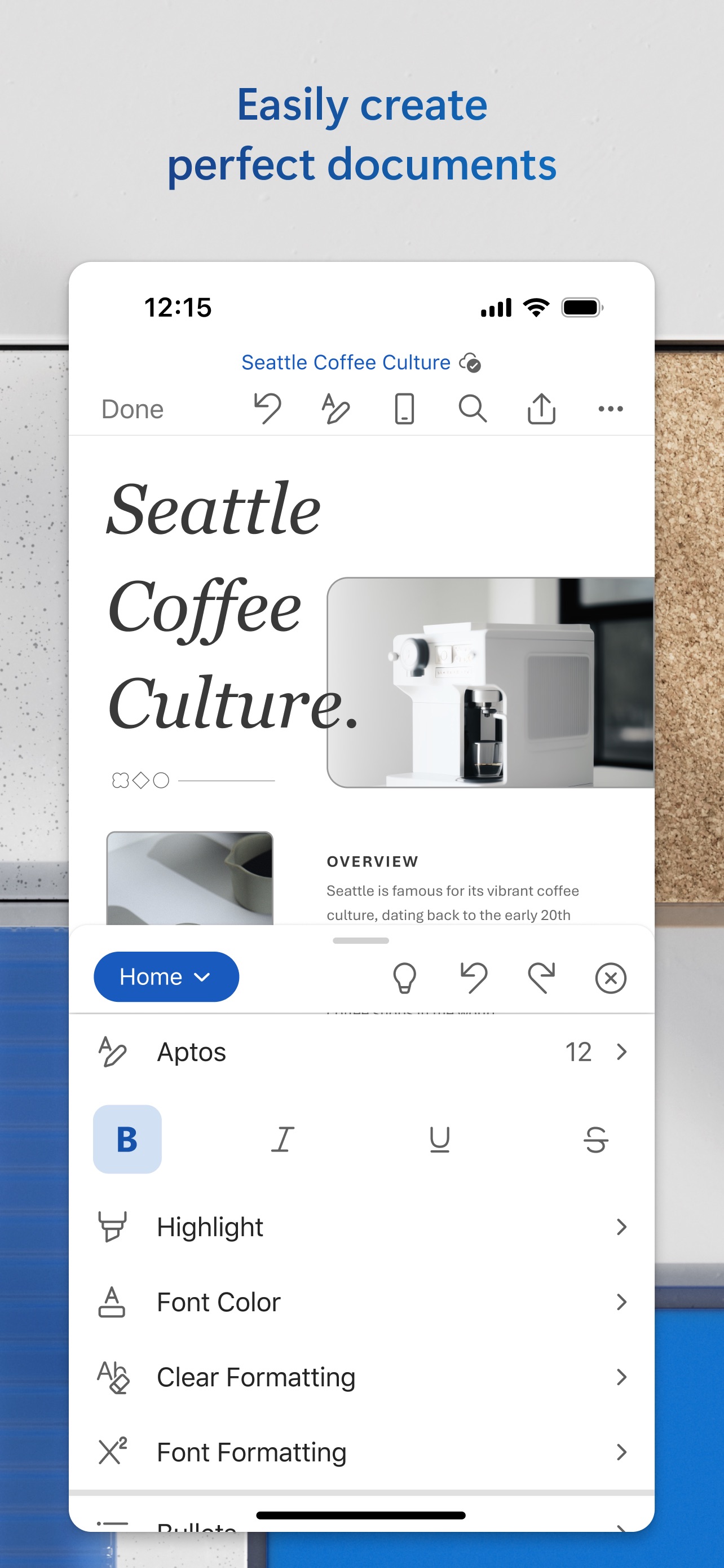 Captura de pantalla de Microsoft Word: La Evolución del Procesamiento de Texto en la Era Móvil