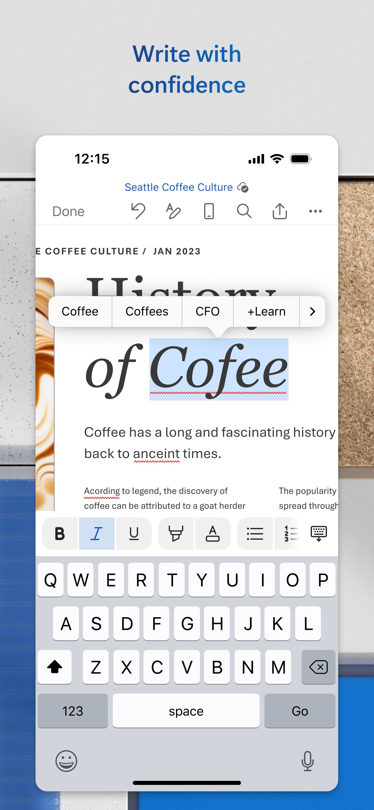 Captura de pantalla de Microsoft Word: La Evolución del Procesamiento de Texto en la Era Móvil