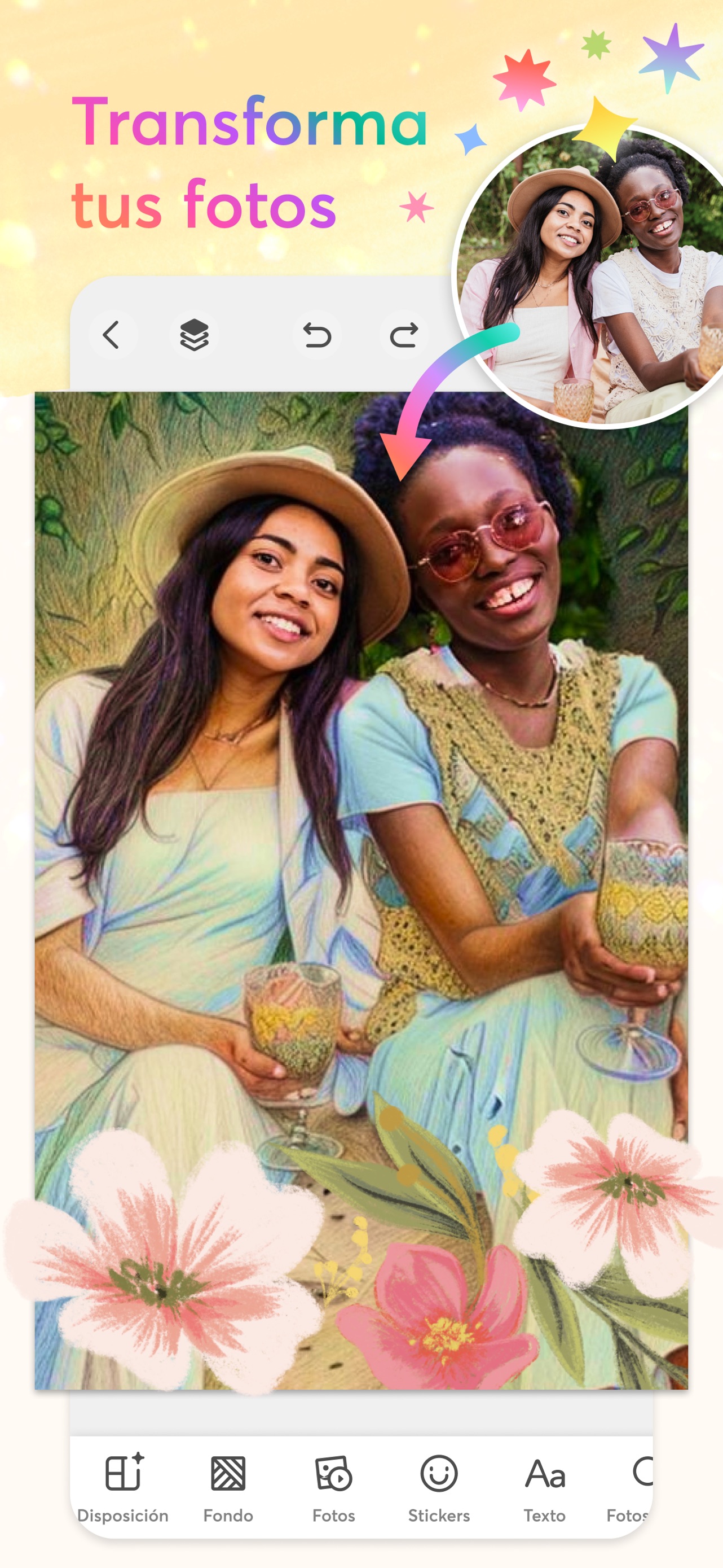 Captura de pantalla de PicCollage: La Revolución Creativa de los Collages Digitales con IA
