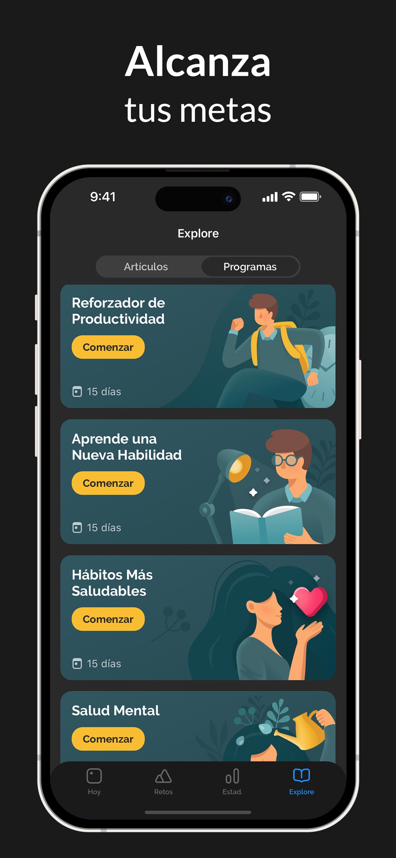 Captura de pantalla de Productive: La Revolución de los Hábitos Saludables en iOS